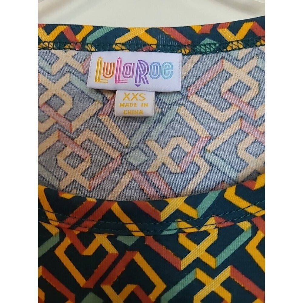 Lularoe XXS Julia Dress Multi-Color Geometric Knee length Lot Of 2 - Picture 12 of 16